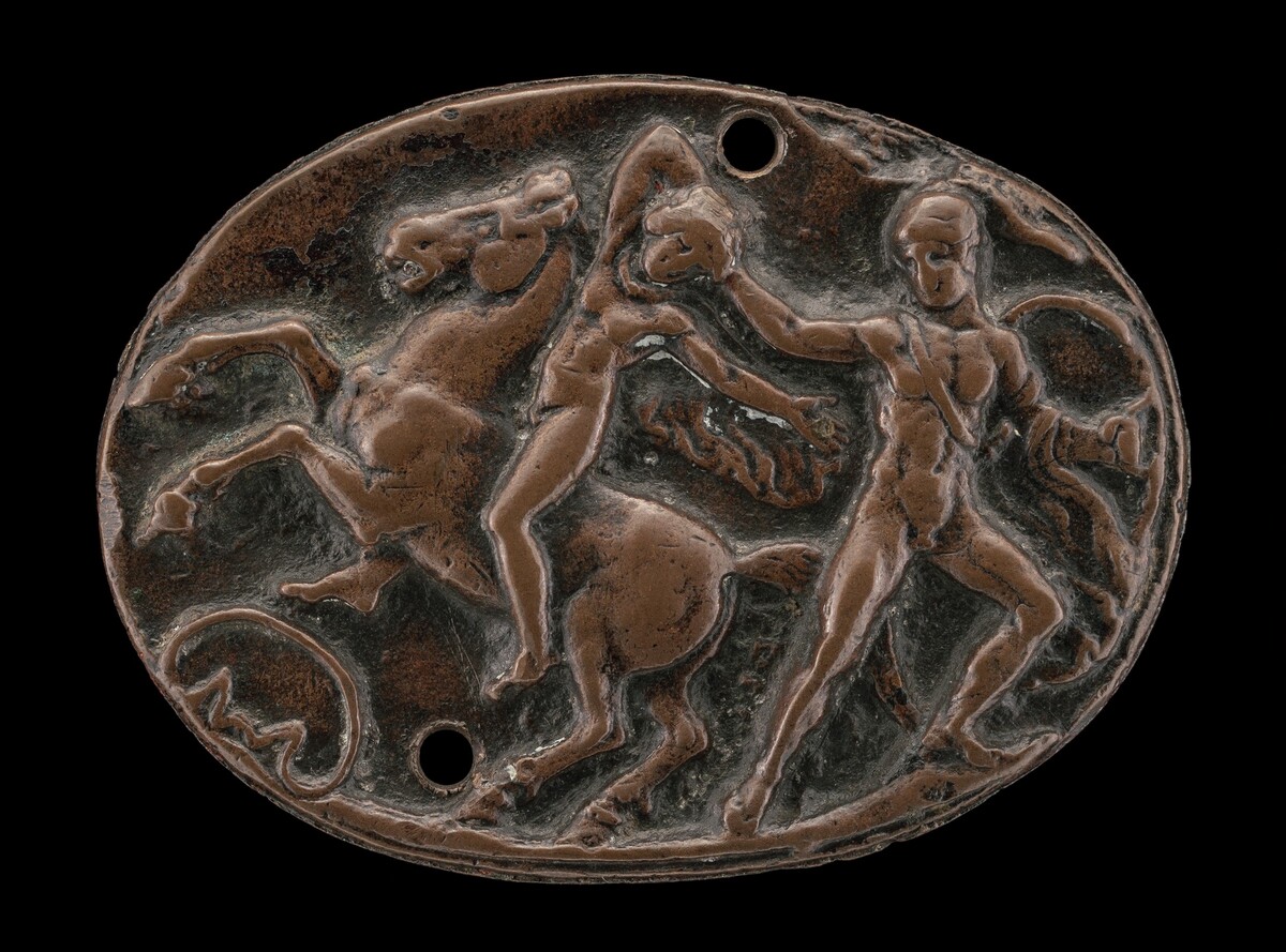 A Warrior Fighting a Horseman