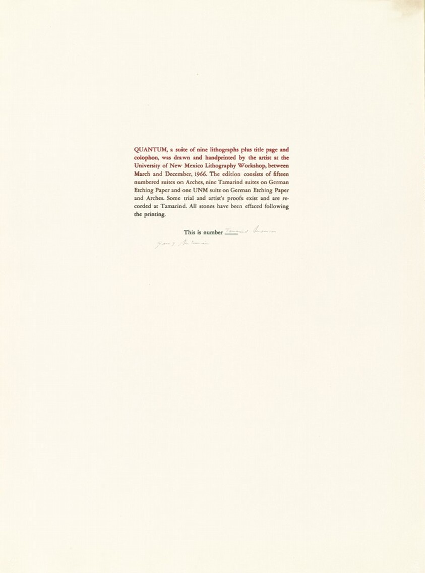 Quantum XI (Colophon)