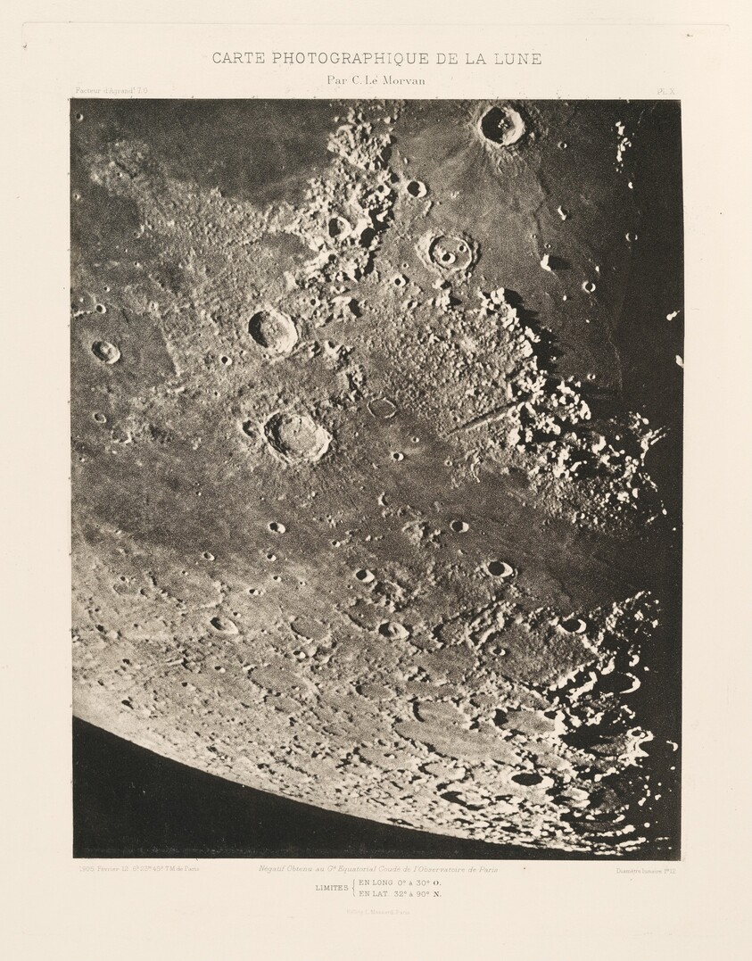 Carte photographique de la lune, planche X (Photographic Chart of the Moon, plate X)