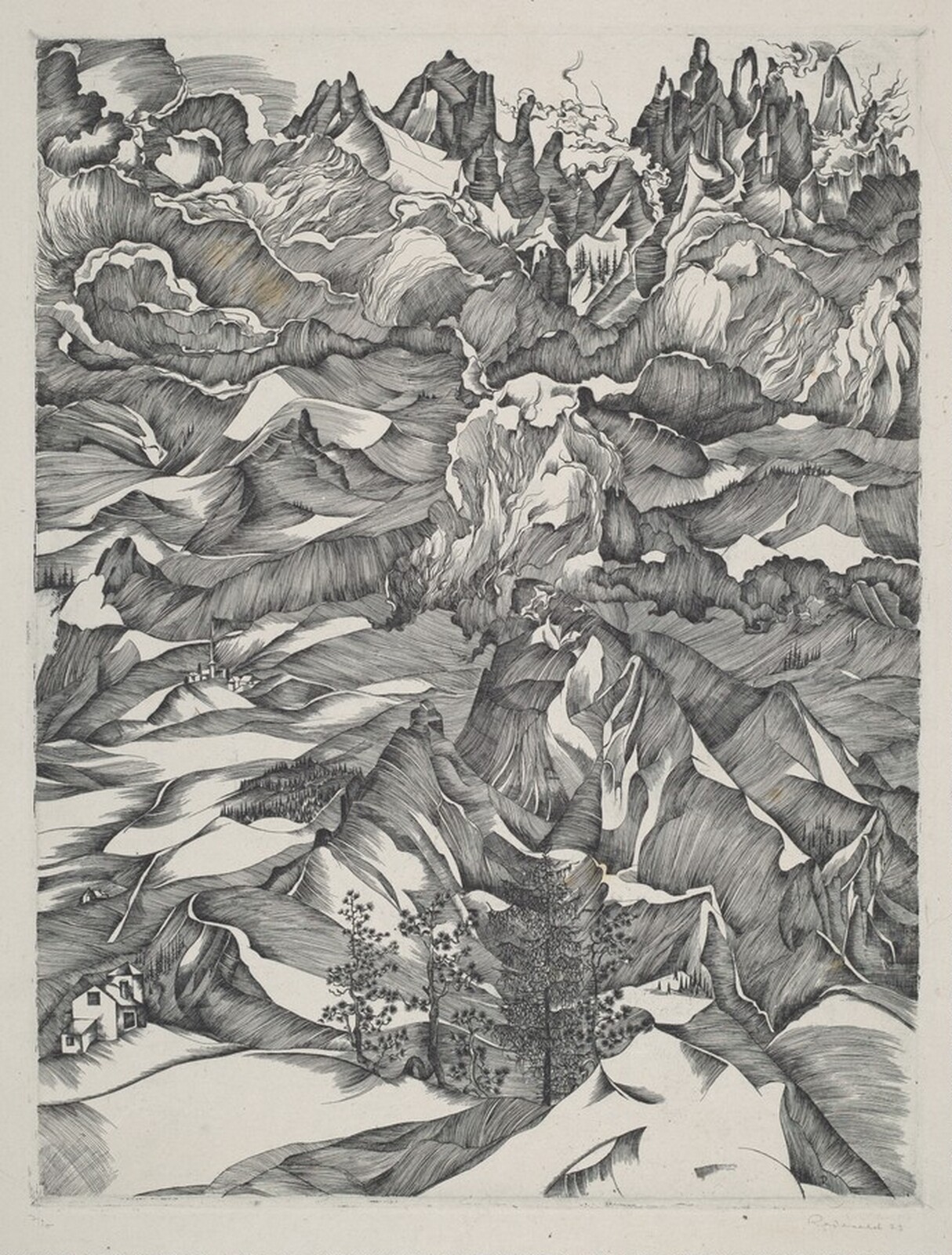 Mountainous Landscape, Otto Rodewald, 1923