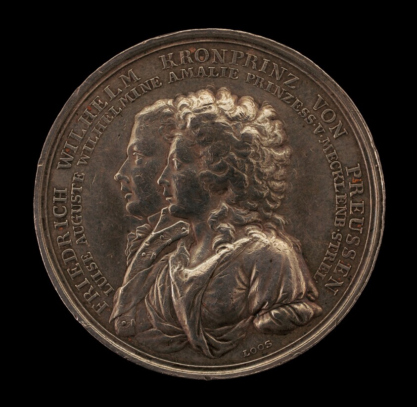 Marriage Medal of Crown Prince Frederick William of Prussia and Princess Louise Augusta of Mecklenburg-Strelitz [obverse]