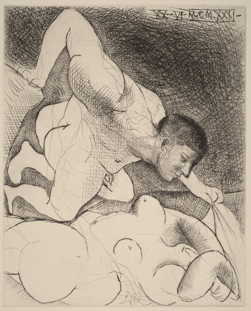 Man Uncovering a Woman (Homme dévoilant une femme)