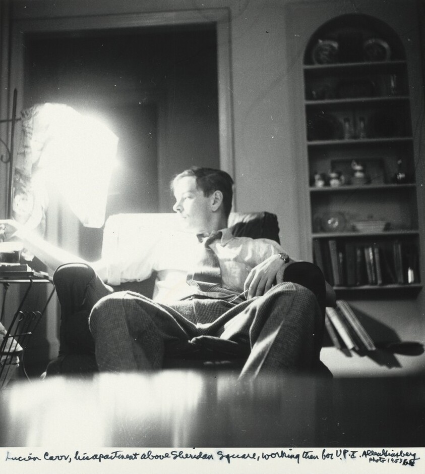 Lucien Carr, his apartment above Sheridan Square, working then for U.P.I.