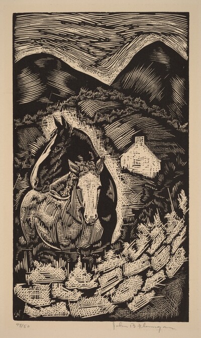 Untitled (Two Horses in a Hilly Landscape, Ireland)