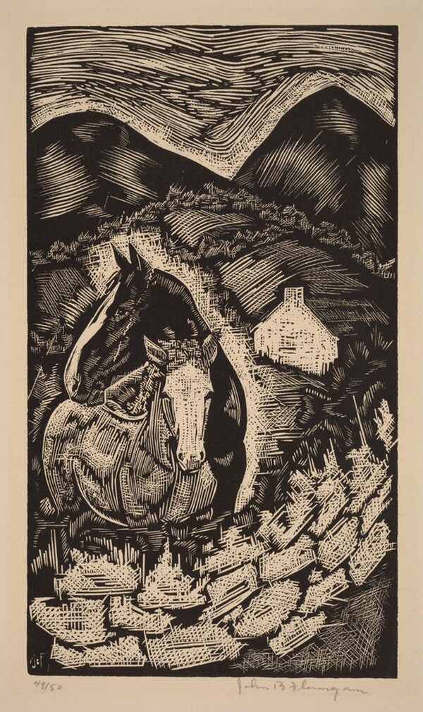 Untitled (Two Horses in a Hilly Landscape, Ireland)