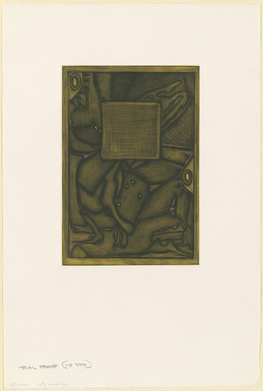 Untitled (Orange Mezzotint) [trial proof]