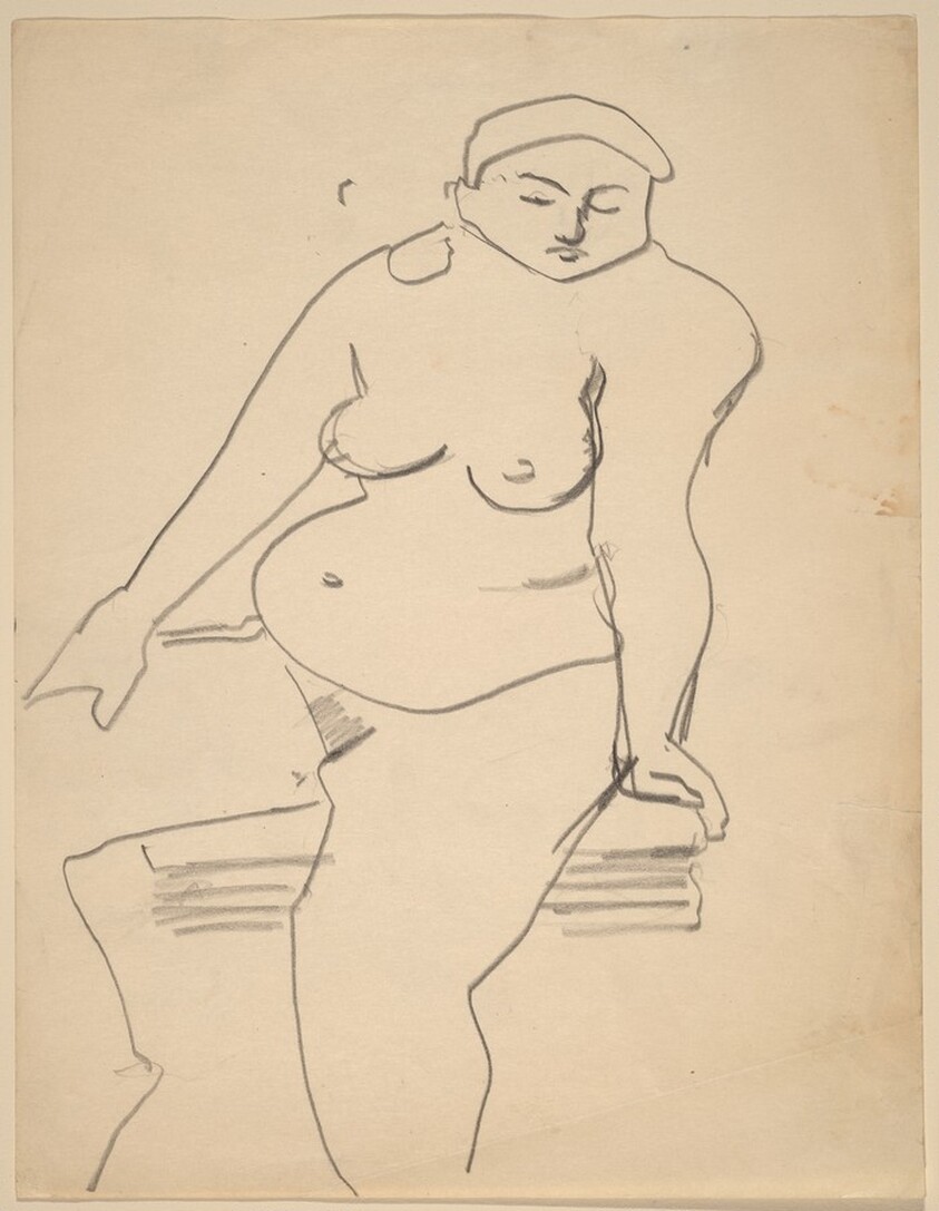 Seated Nude Leaning Right