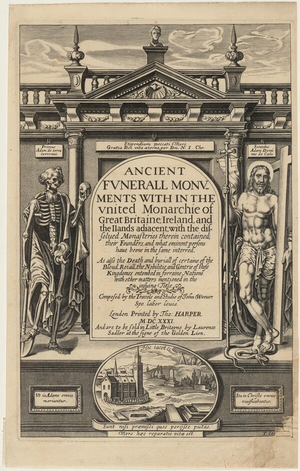 Title Page to John Weever, Ancient Funeral Monuments