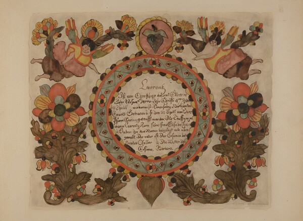 Pa. German Birth Certificate