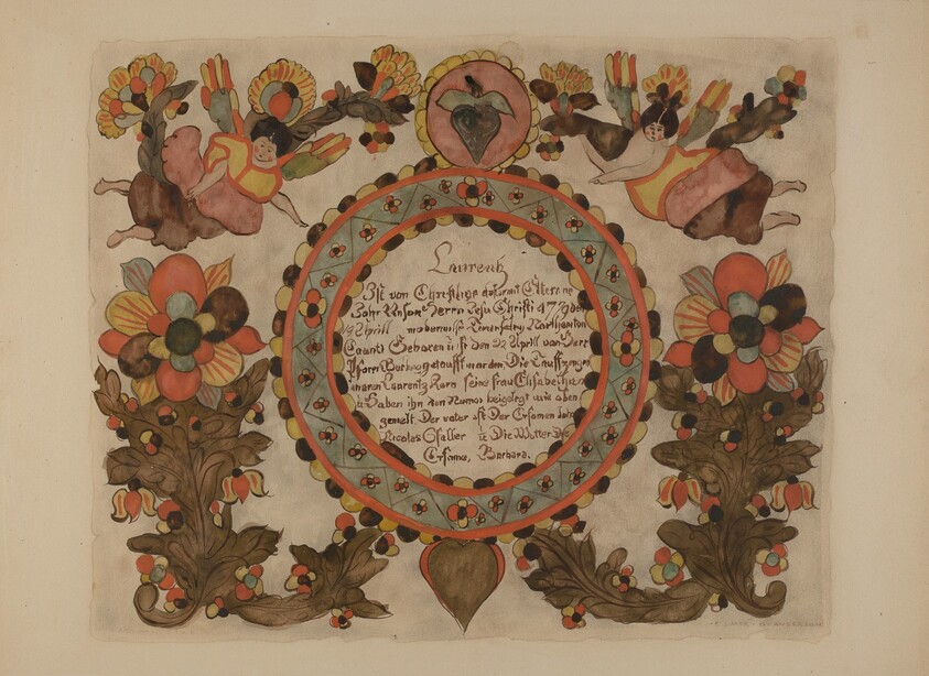 Pa. German Birth Certificate