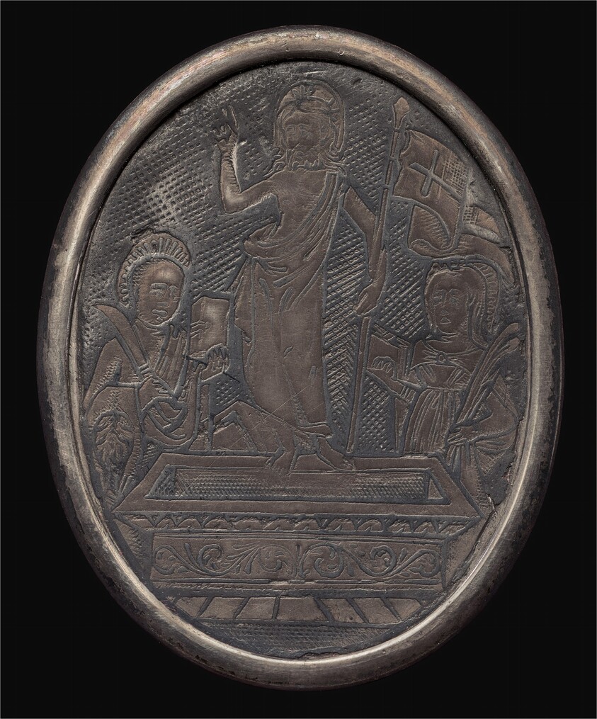 The Resurrection with Two Saints