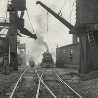 Sydney and Louisburg Railway, North Sydney Engine Terminal, Nova Scotia, David Plowden, 1959, printed later