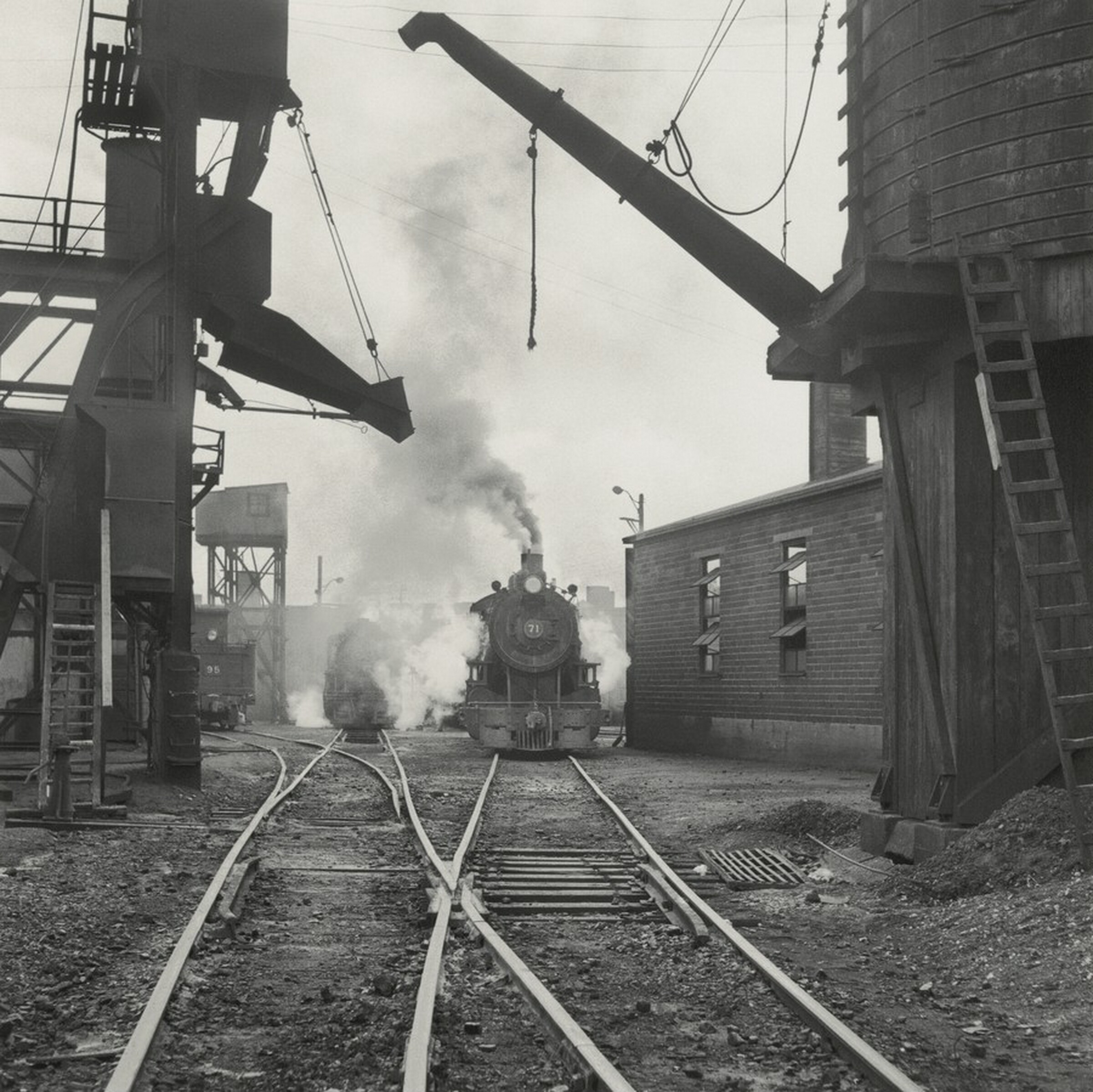 Sydney and Louisburg Railway, North Sydney Engine Terminal, Nova Scotia, David Plowden, 1959, printed later