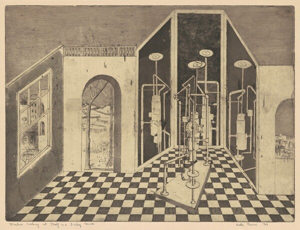 Machine Looking at Itself in a 3-Way Mirror