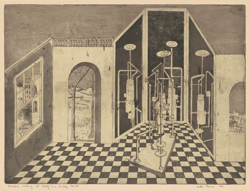 Machine Looking at Itself in a 3-Way Mirror
