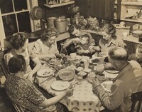Dinner Time at Mr. Hercules Brown's Home, Somerville, Maine, Gordon Parks, February 1944