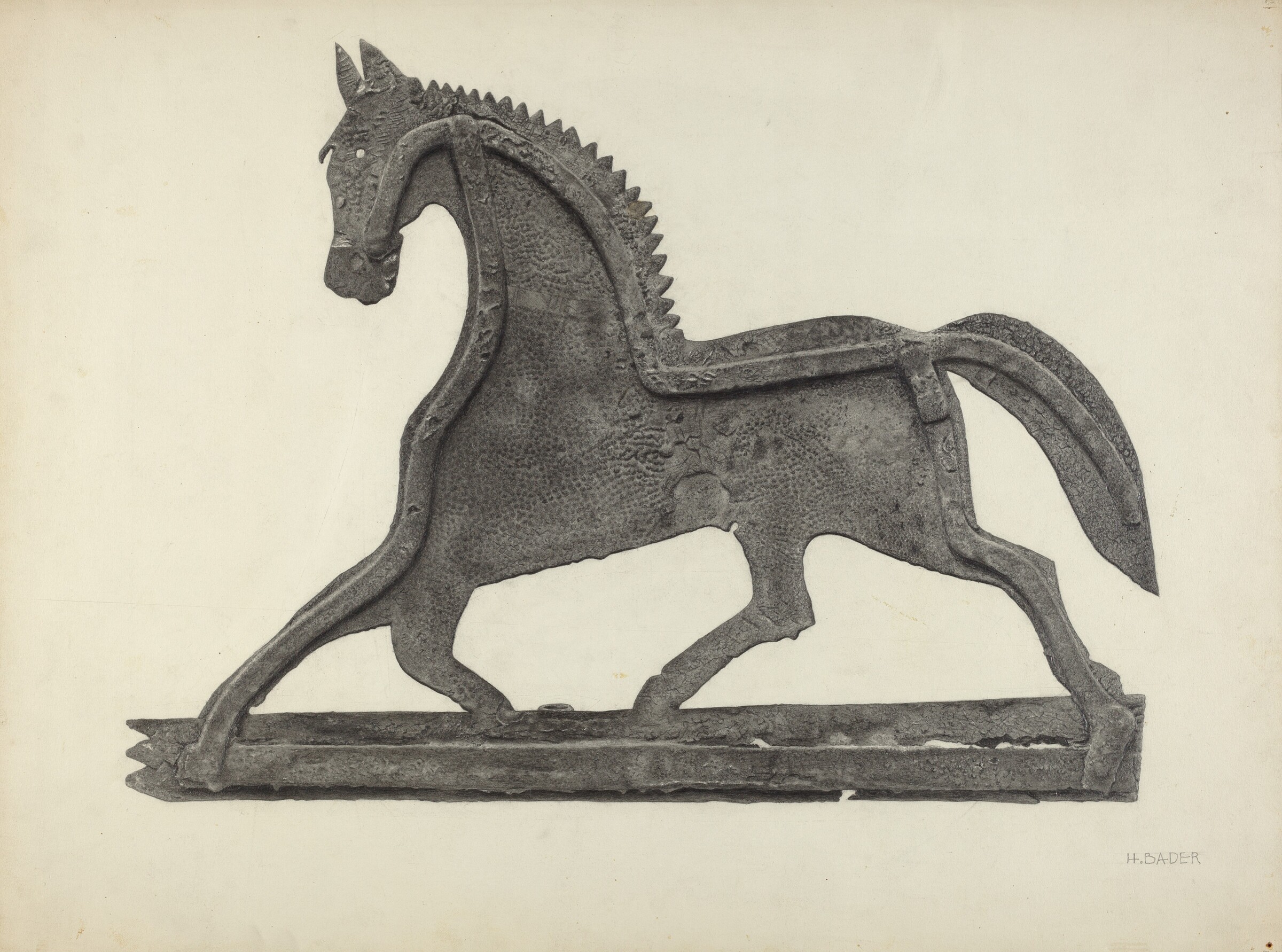 Weather Vane - Horse, Herman Bader, c. 1939