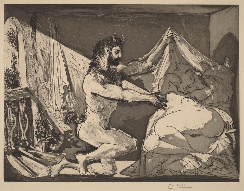 Faun Unveiling a Woman (Faune dévoilant une femme)