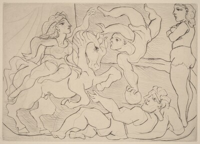Circus. Repetition (Le cirque. Répétition), Pablo Picasso, 1933