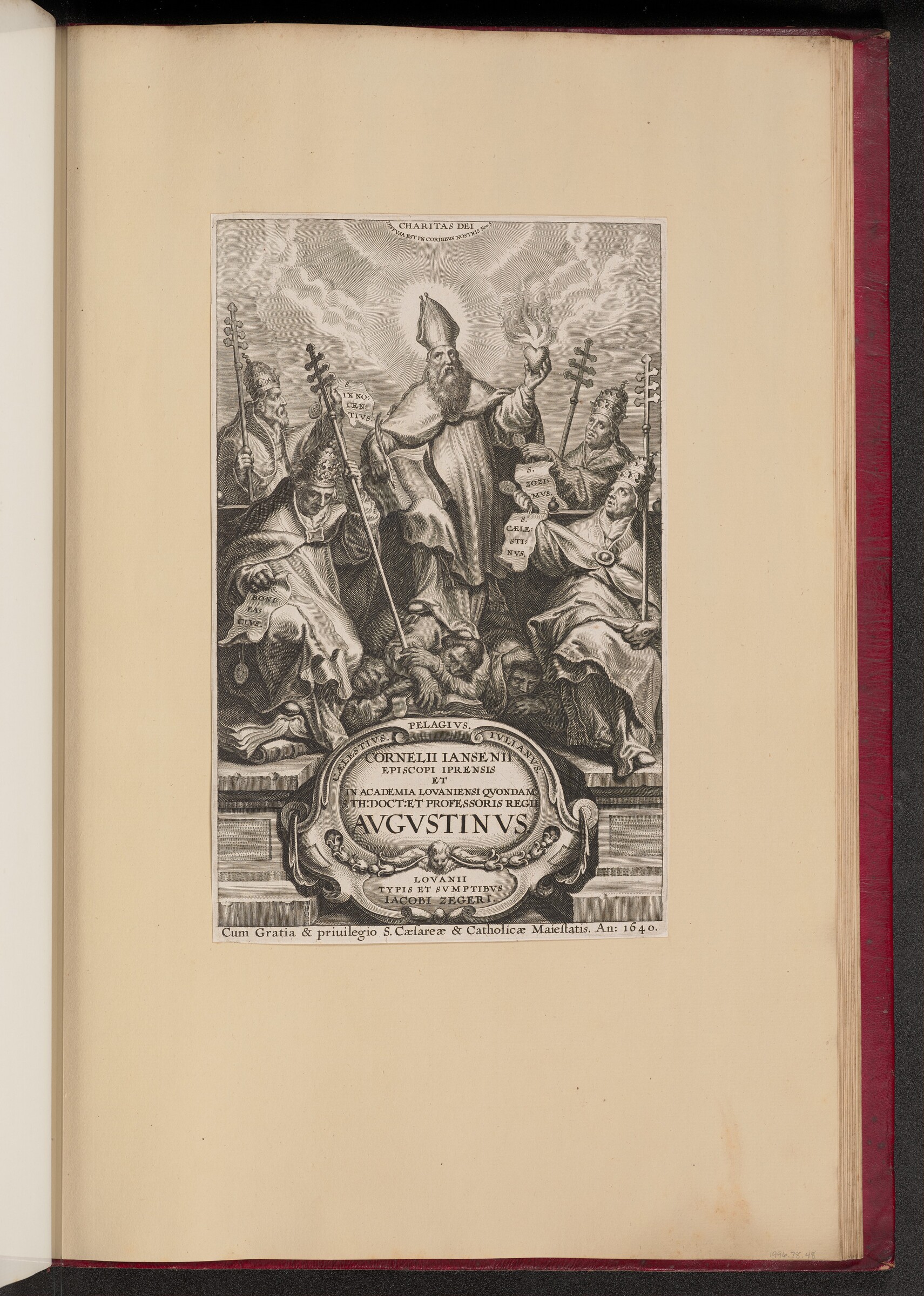 Title Page for Cornelii Iansenii ... Avgvstinvs, Cornelis Galle I after Sir Peter Paul Rubens, 1640
