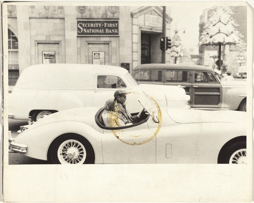 Couple in sports car--Los Angeles