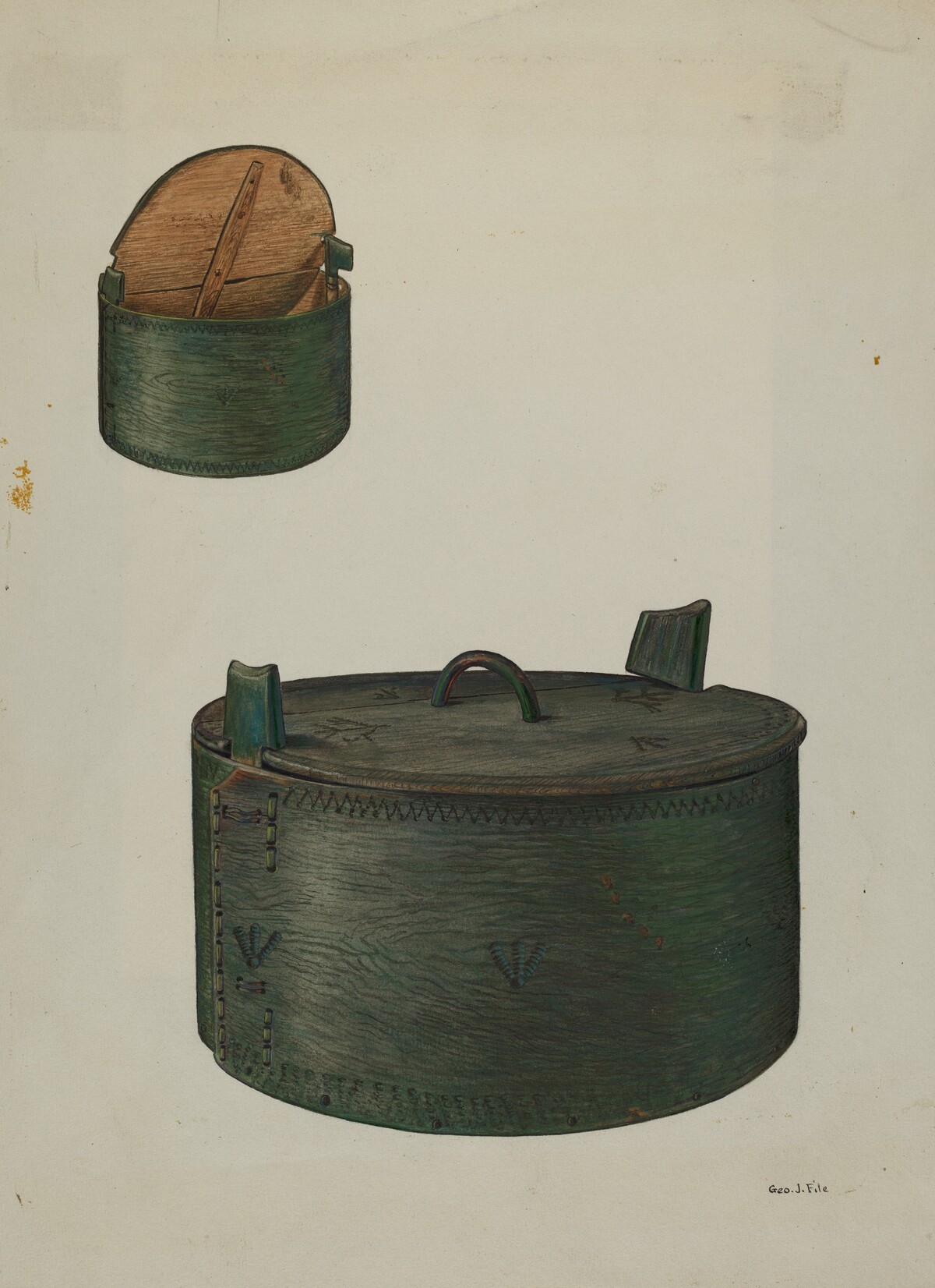 Pa. German Bride's Hat Box