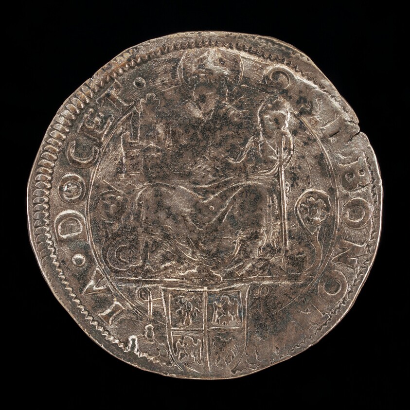Saint Petronius Enthroned above Arms of Cardinal Alidosi [reverse]