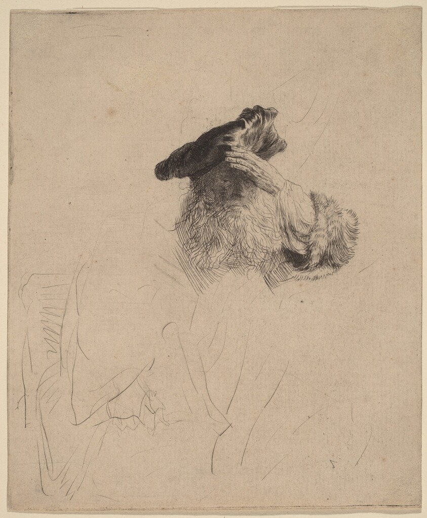 Old Man Shading His Eyes with His Hand