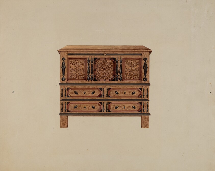 Two Drawer Sunflower Chest - front view