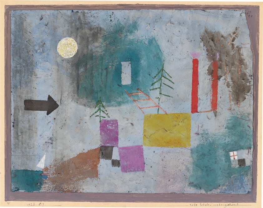 Rote Säulen vorbeiziehend (Passing By Red Pillars)