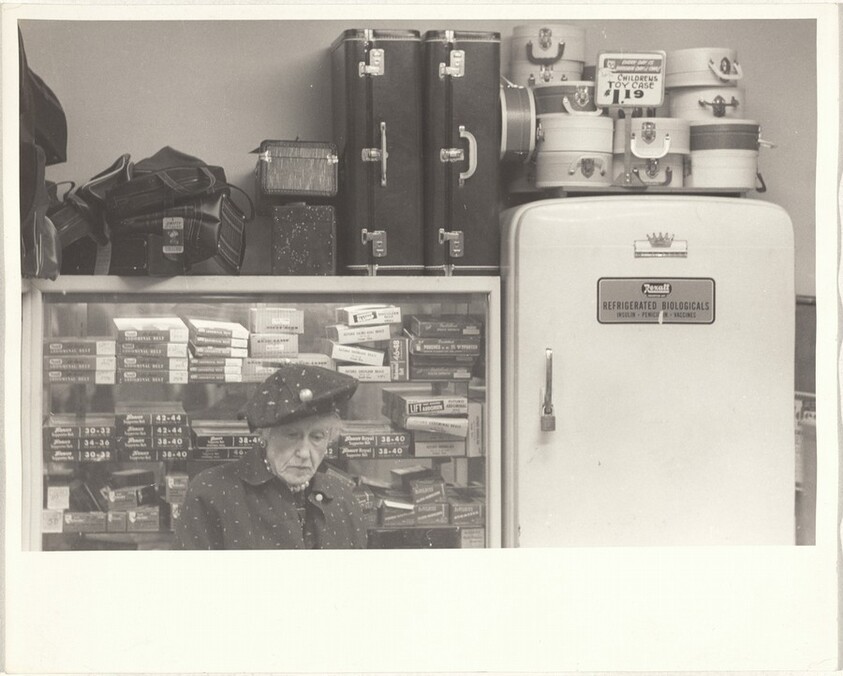 Woman in Rexall Drug store--Los Angeles