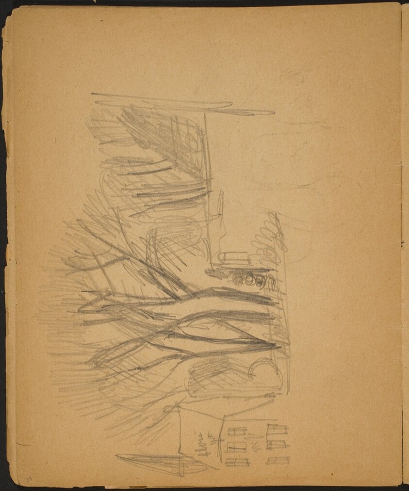 Landschaftsstudie mit Haus und Bäumen (Landscape with House and Trees) [p. 38]