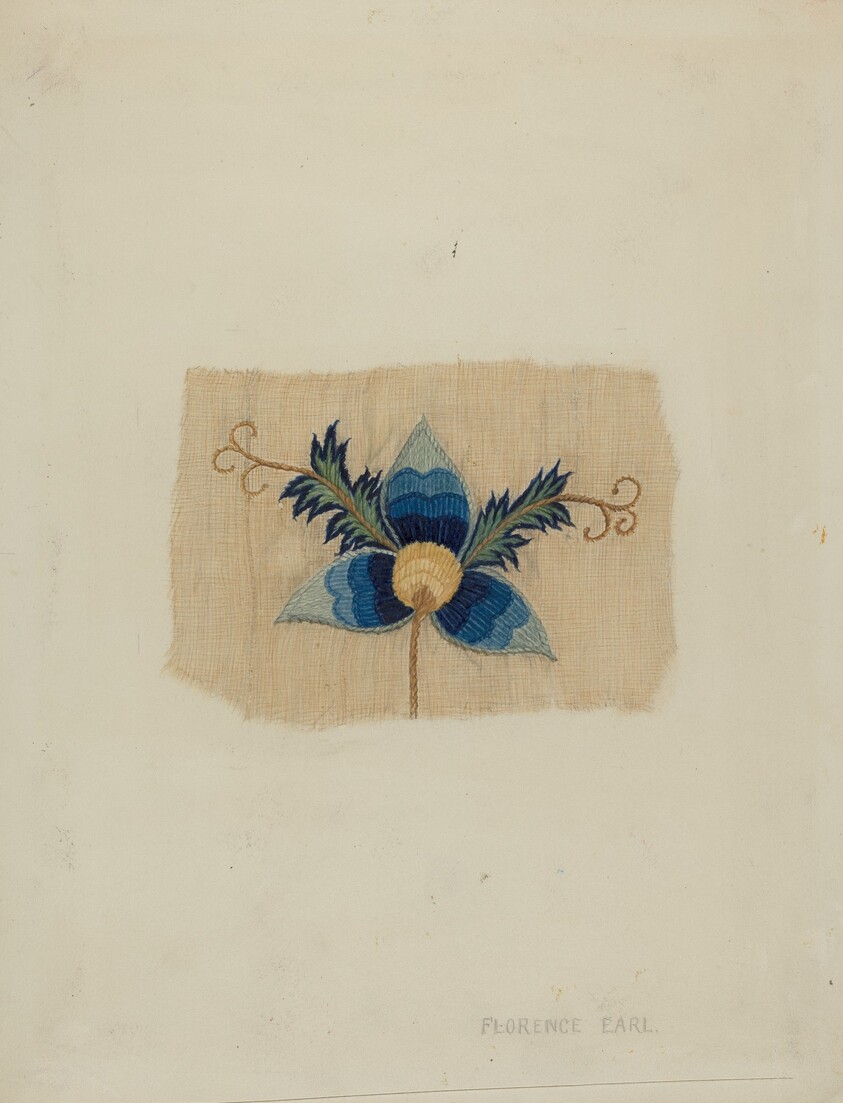 Fragment of Bed Curtain