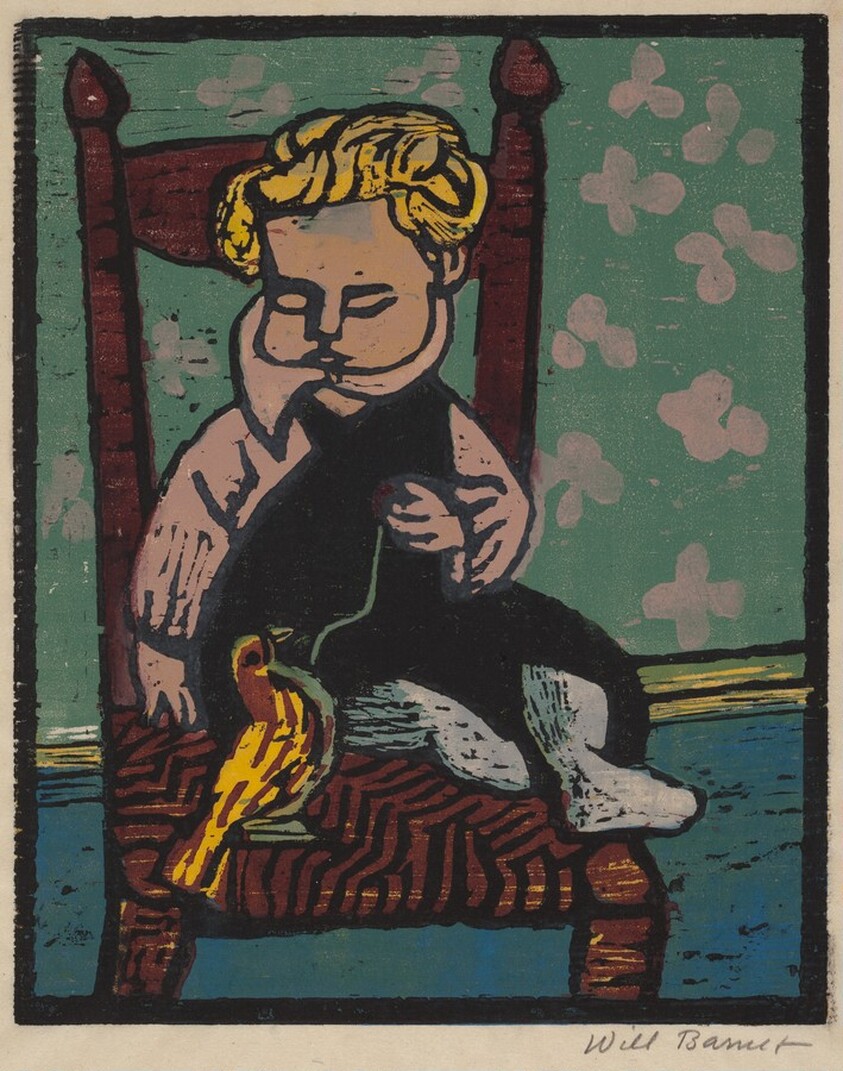 Peter and Toy Bird (Peter on Chair)