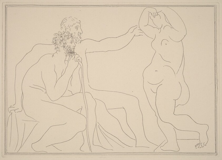 Two Sculptors before a Statue (Deux sculpteurs devant une statue)