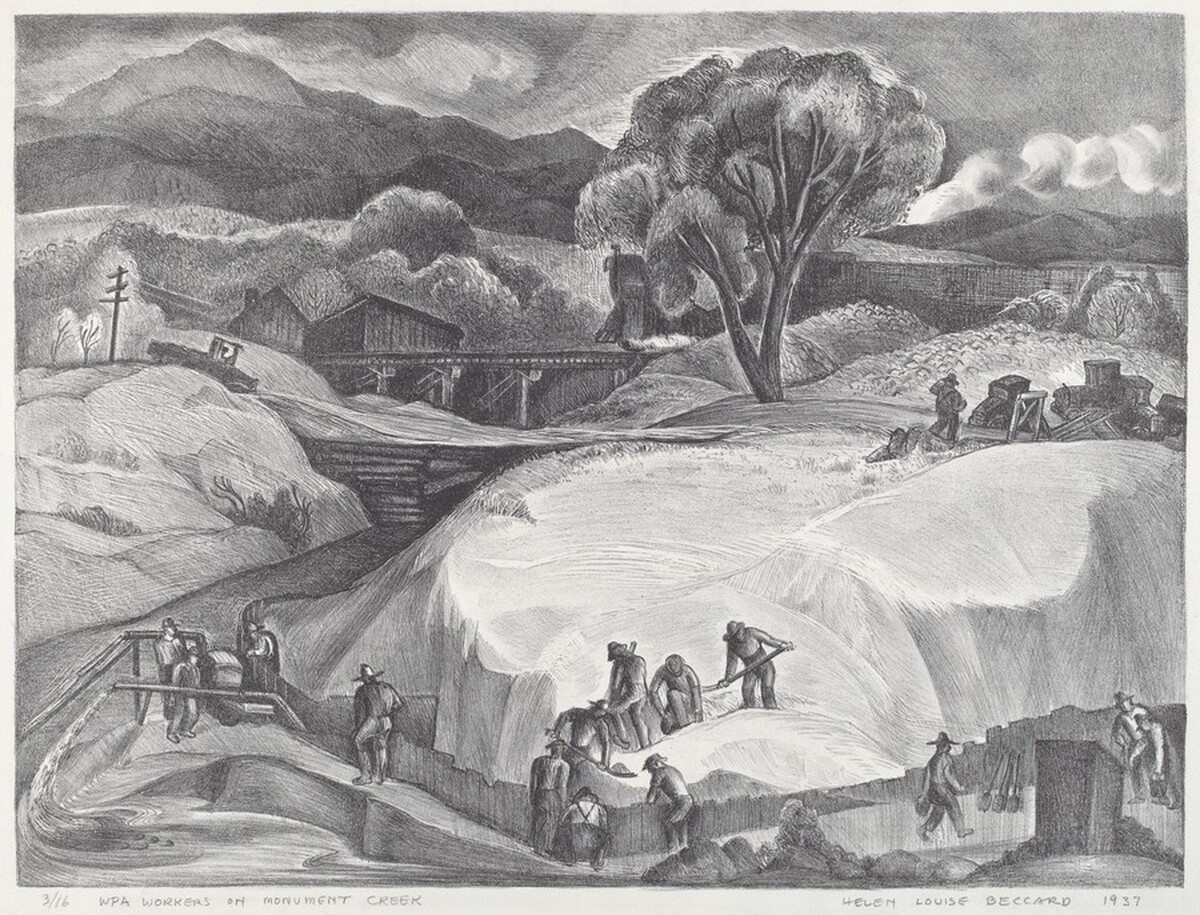 WPA Workers on Monument Creek