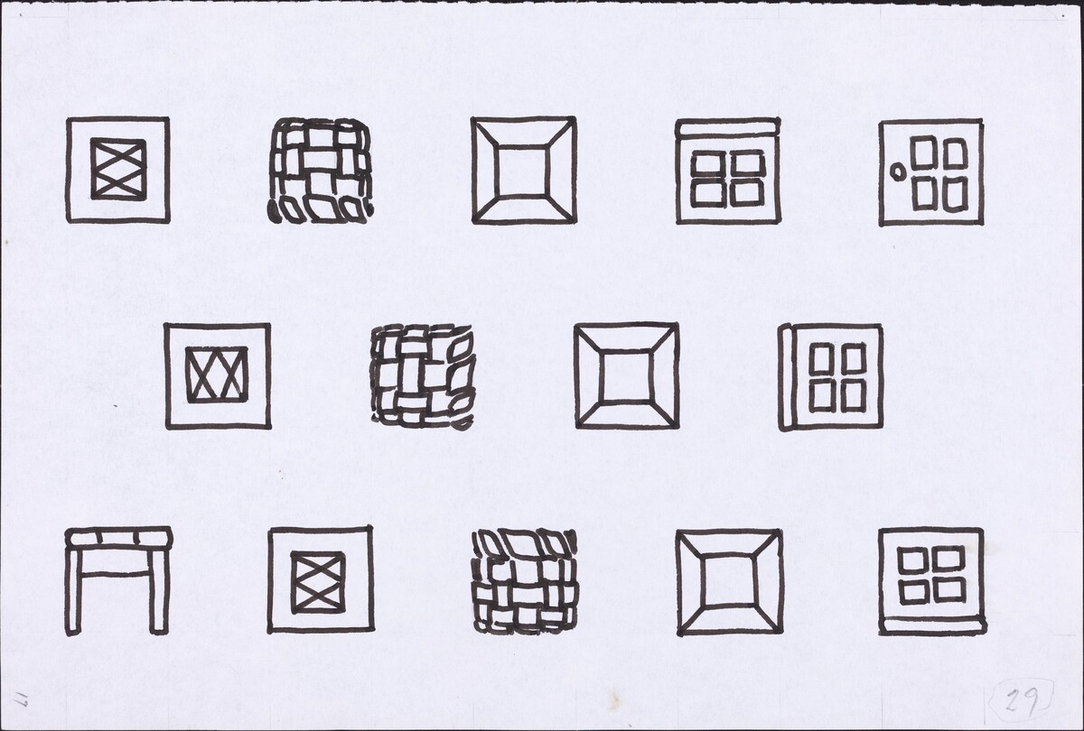 Basket, Table, Door, Window, Mirror, Rug #29