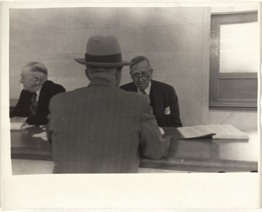 Men at counter--San Francisco