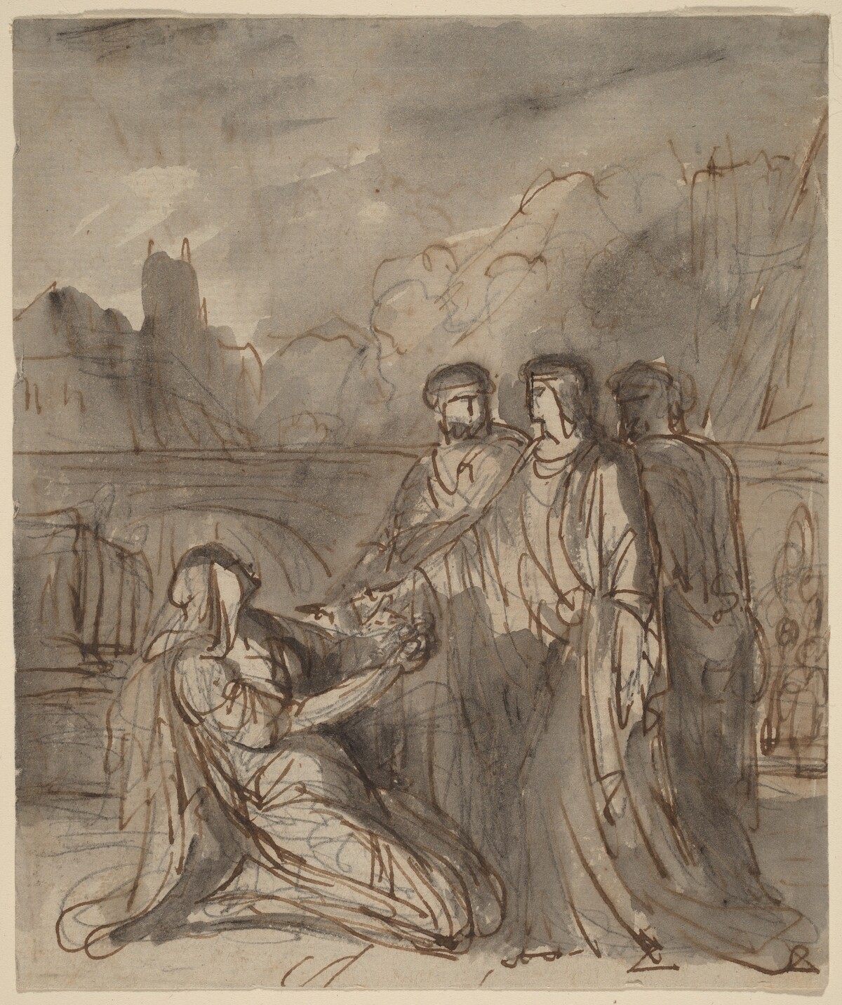 Composition with Four Figures [recto and verso]