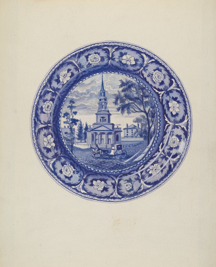 Plate - "Octagon Church, Boston"