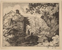 Straw Hut Seen from Behind, Allart van Everdingen, probably c. 1645/1656