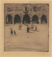 Plazza del Comune, Pistoia, Joseph Pennell, 1883