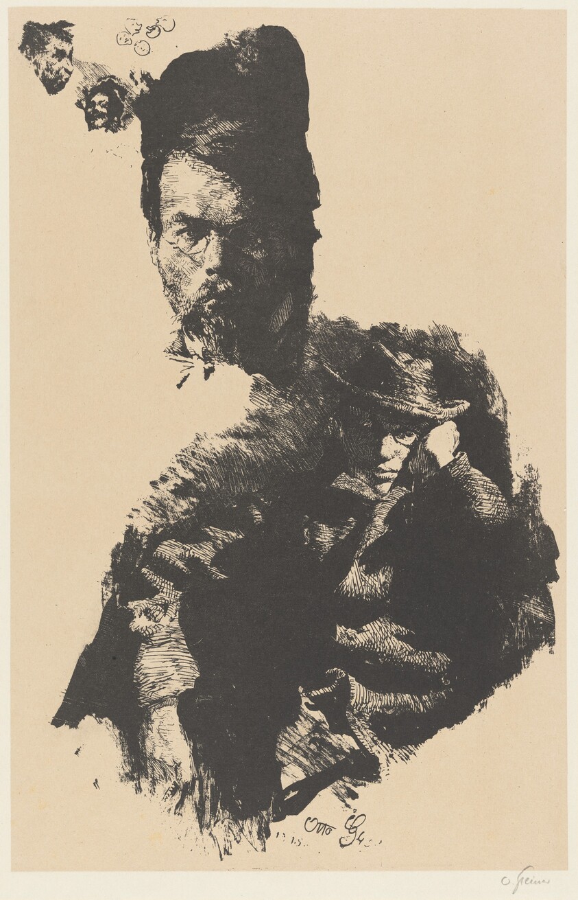 Study Sheet with Portraits of Hans Hess and Albert Klesse