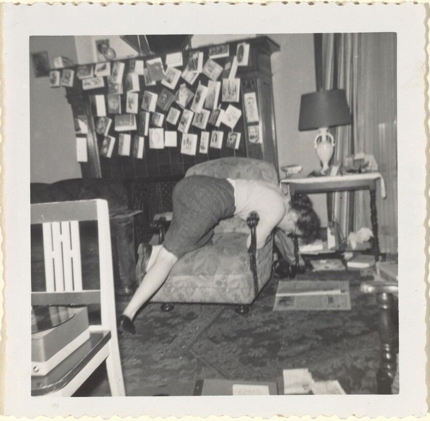 "Xmas '56 Dorie 'Bottoms Up!'"