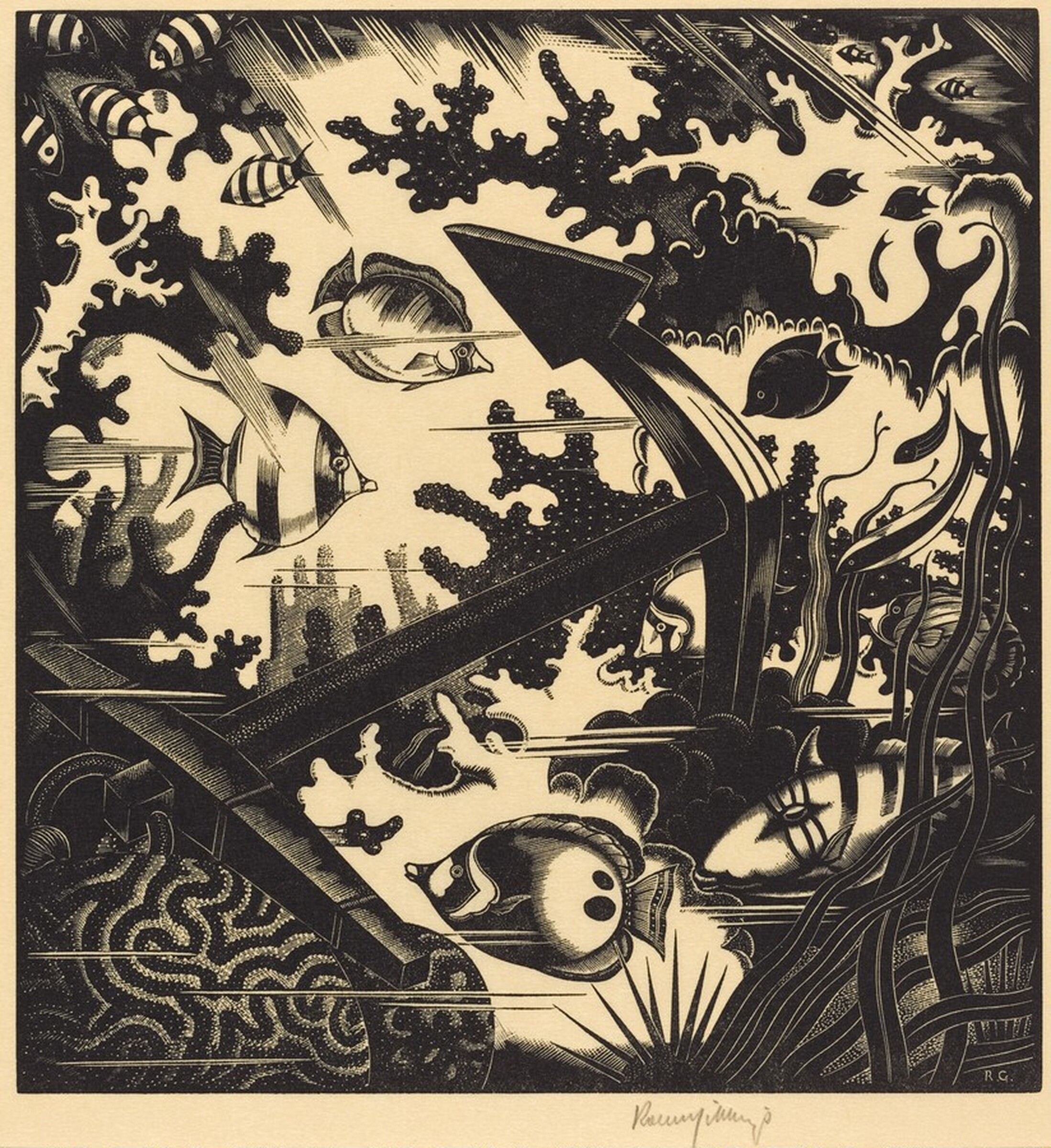 Lost Anchor, Robert Gibbings, 1936