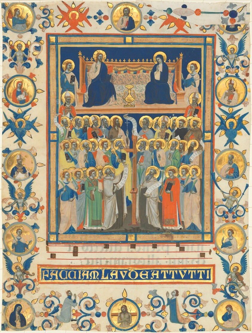 Christ and the Virgin Enthroned with Forty Saints
