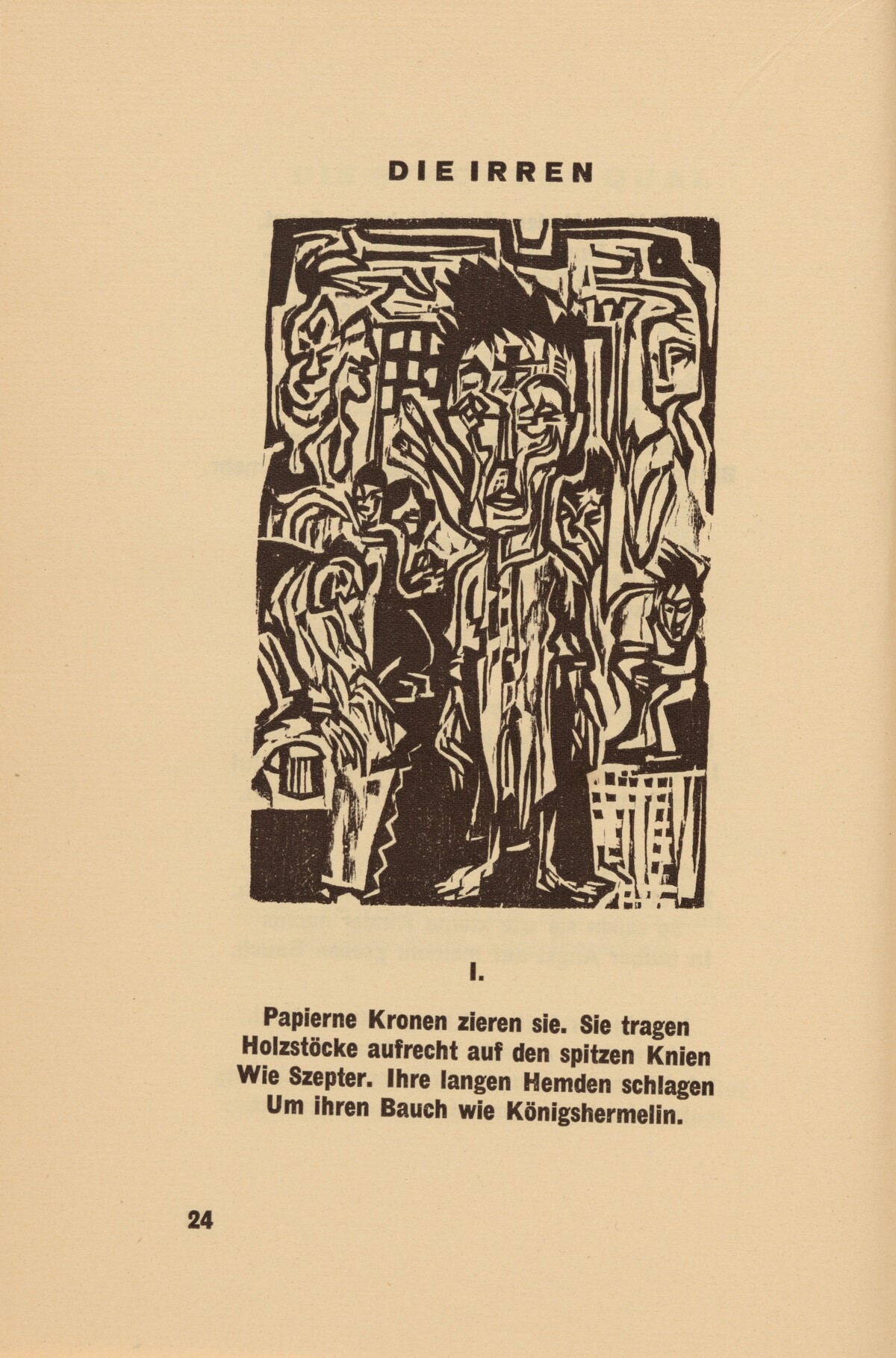 Die Irren I (The Mad I) (headpiece, page 24) from Georg Heym: Umbra Vitae (Georg Heym: The Shadow of Life)