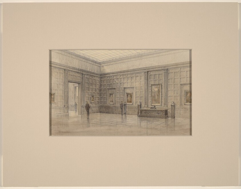 Early Study: Exhibition Gallery with Small Panelling