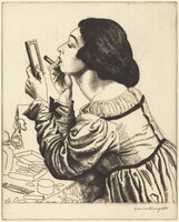 The Lipstick, Laura Knight, 1925