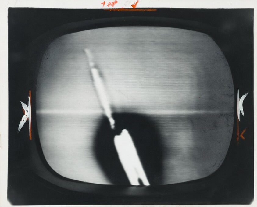 Title from caption on object: “Detroit Television Viewers Tracked the Rocket's Ascent...”